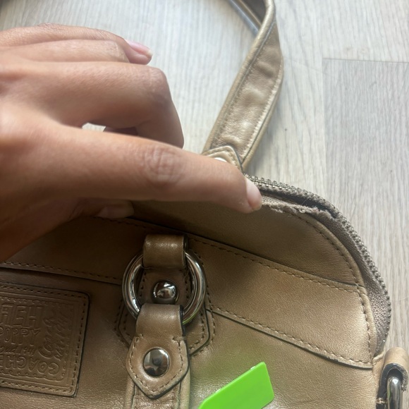 Coach Highlight Signature Poppy Tan Leather Shoulder Bag - Picture 6 of 11